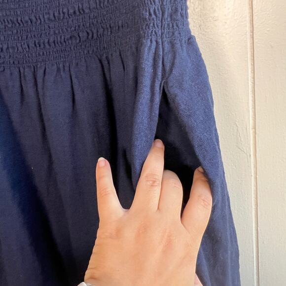 FAHERTY Coast To Coast Midi Dress In Navy sz XS 100% Cotton - Picture 9 of 12